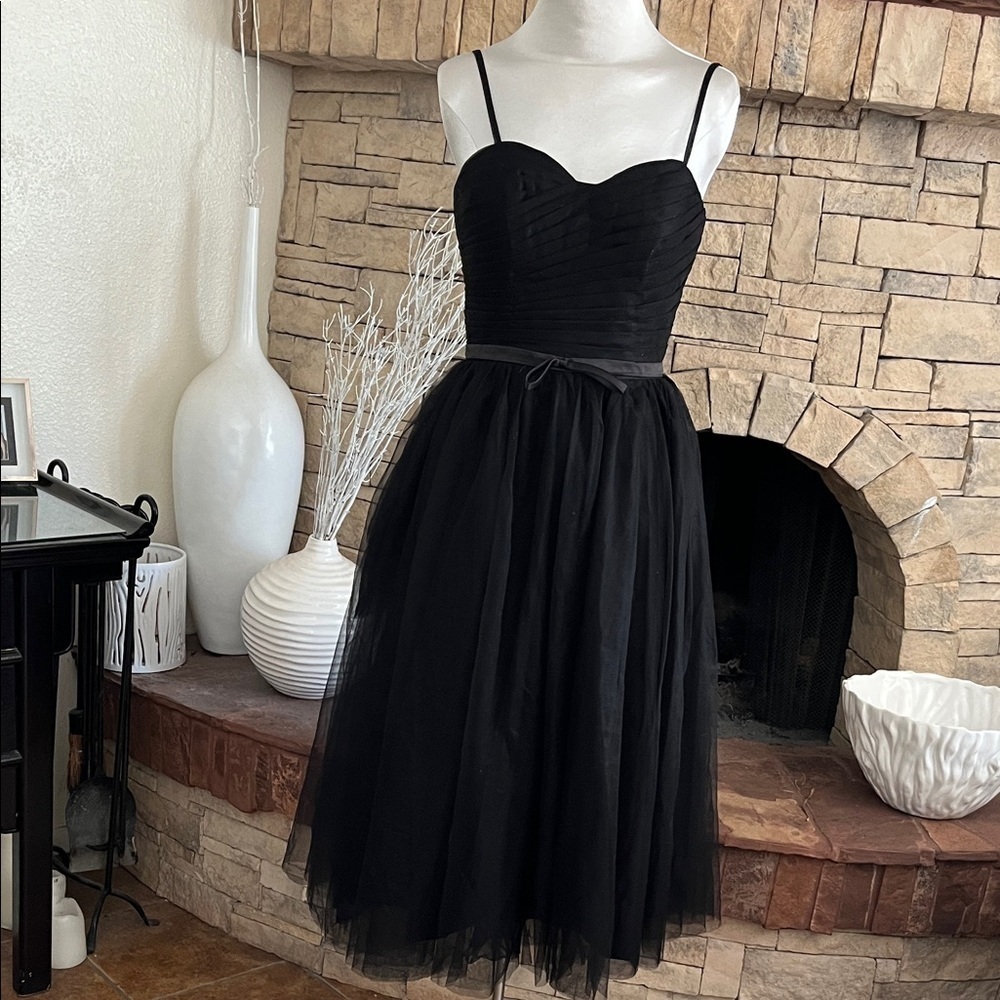 Elegant Black Tulle Dress Size 6